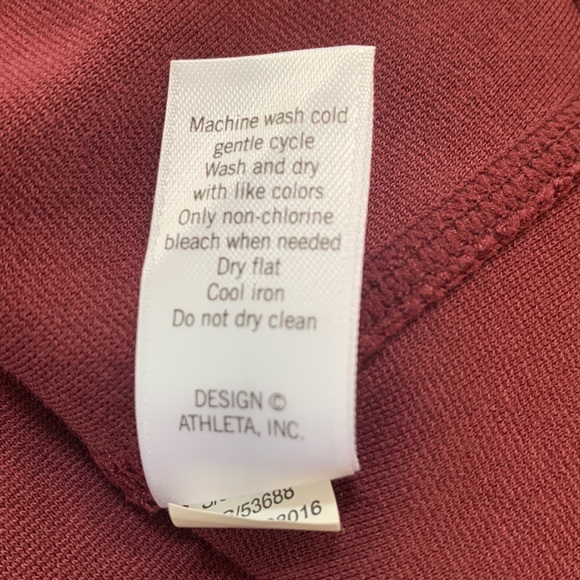 ATHLETA deep red maroon burgundy sport skirt striped solid casual stretchy sz M - Picture 11 of 17